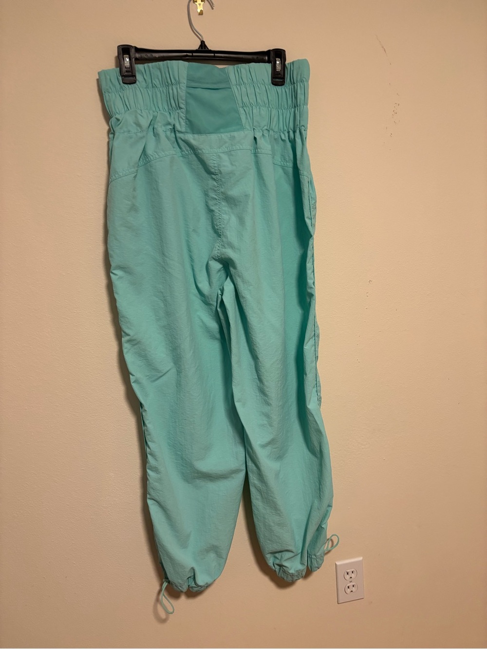 Zenana Outfitters Teal Nylon Joggers - Picture 2 of 3